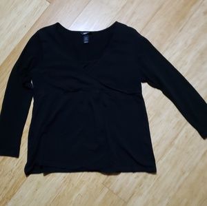 H&M black maternity top with nursing access